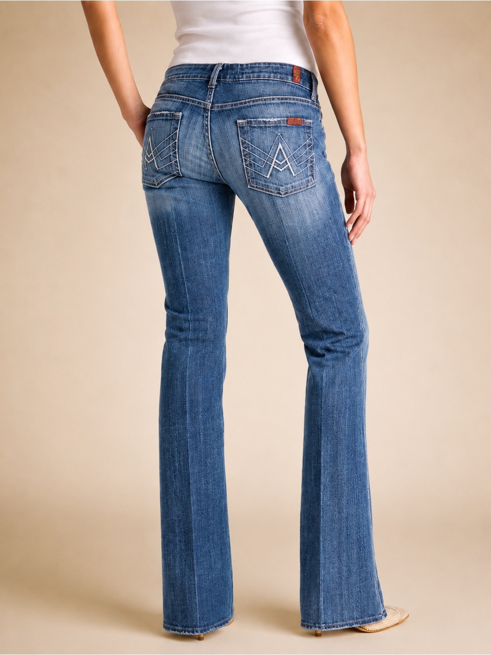 7 For All Mankind A Pocket Bootcut Jeans Women’s Size 27 Dark Indigo Wash Y2K